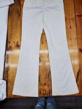 Lilly Pulitzer White Bootcut Flare Pants Size 2 Stretch Chino Trouser